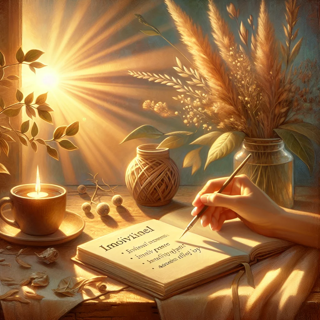 Individual taking time for self-reflection and anxiety self-assessment in a peaceful environment