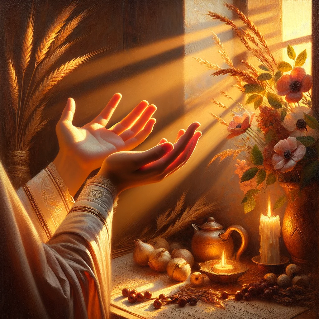 Hands raised in traditional Islamic prayer position during dua for emotional healing