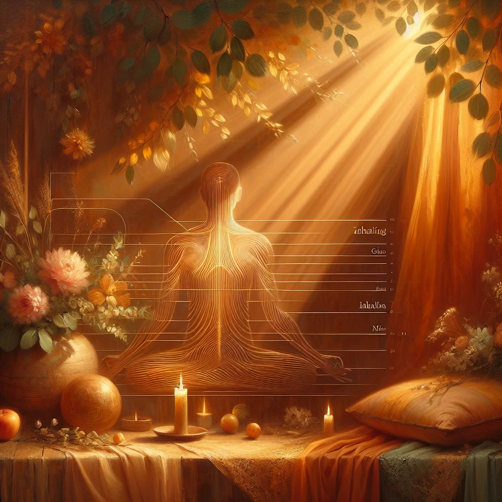 mindfulness-breathing-exercise-illustration Illustration showing breathing techniques for five minute mindfulness practice with visual breath count