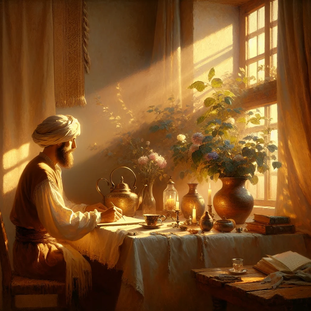 Person enjoying a peaceful morning ritual with coffee and journal as part of slow living philosophy