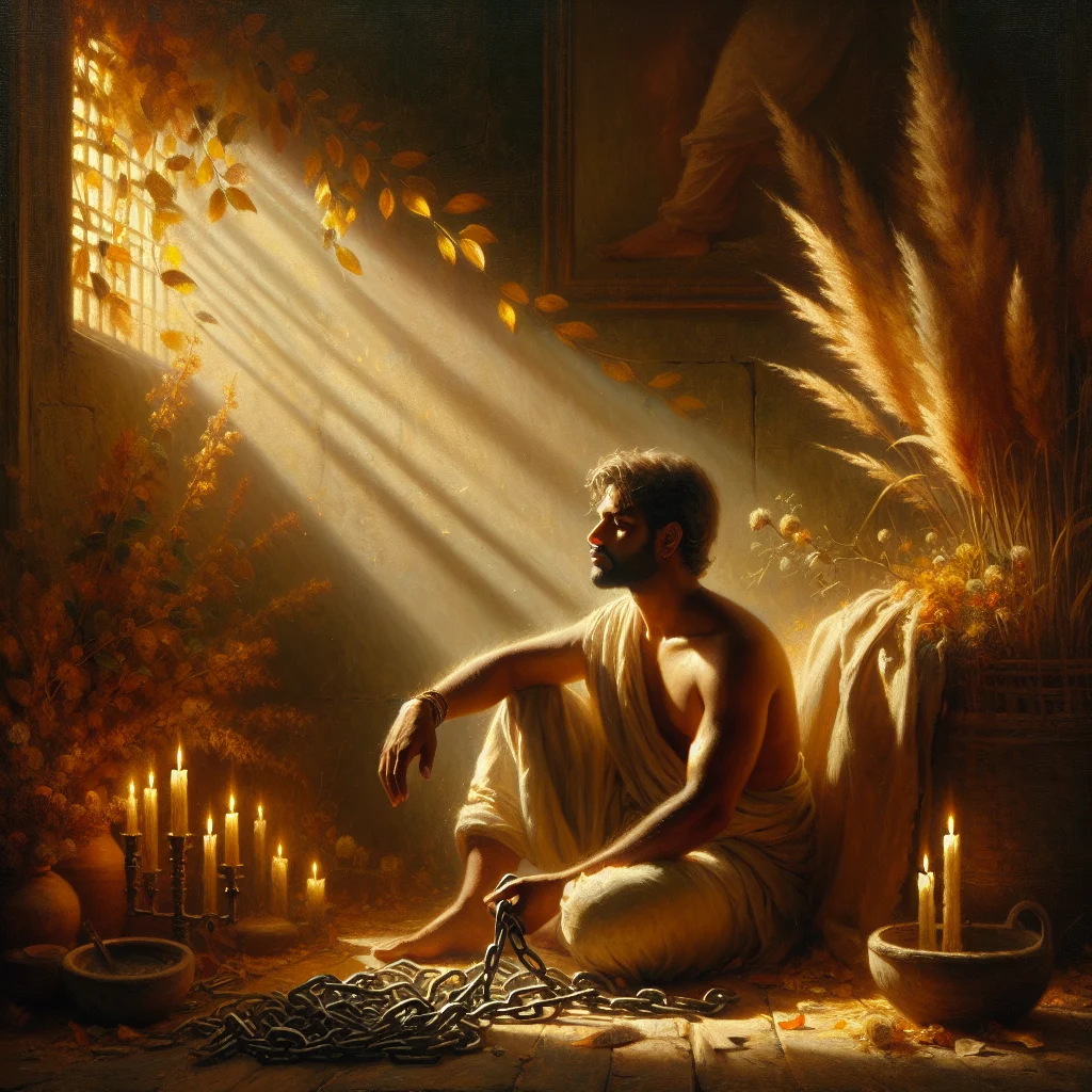 Person symbolically breaking free from emotional dependency chains representing liberation and healing