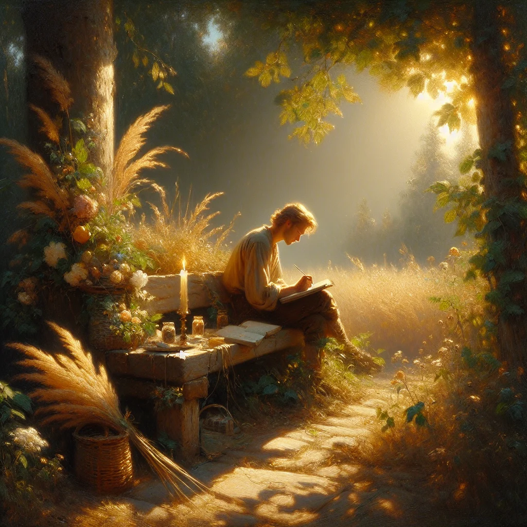 Person journaling outdoors in nature as part of healing after a heartbreak recovery techniques