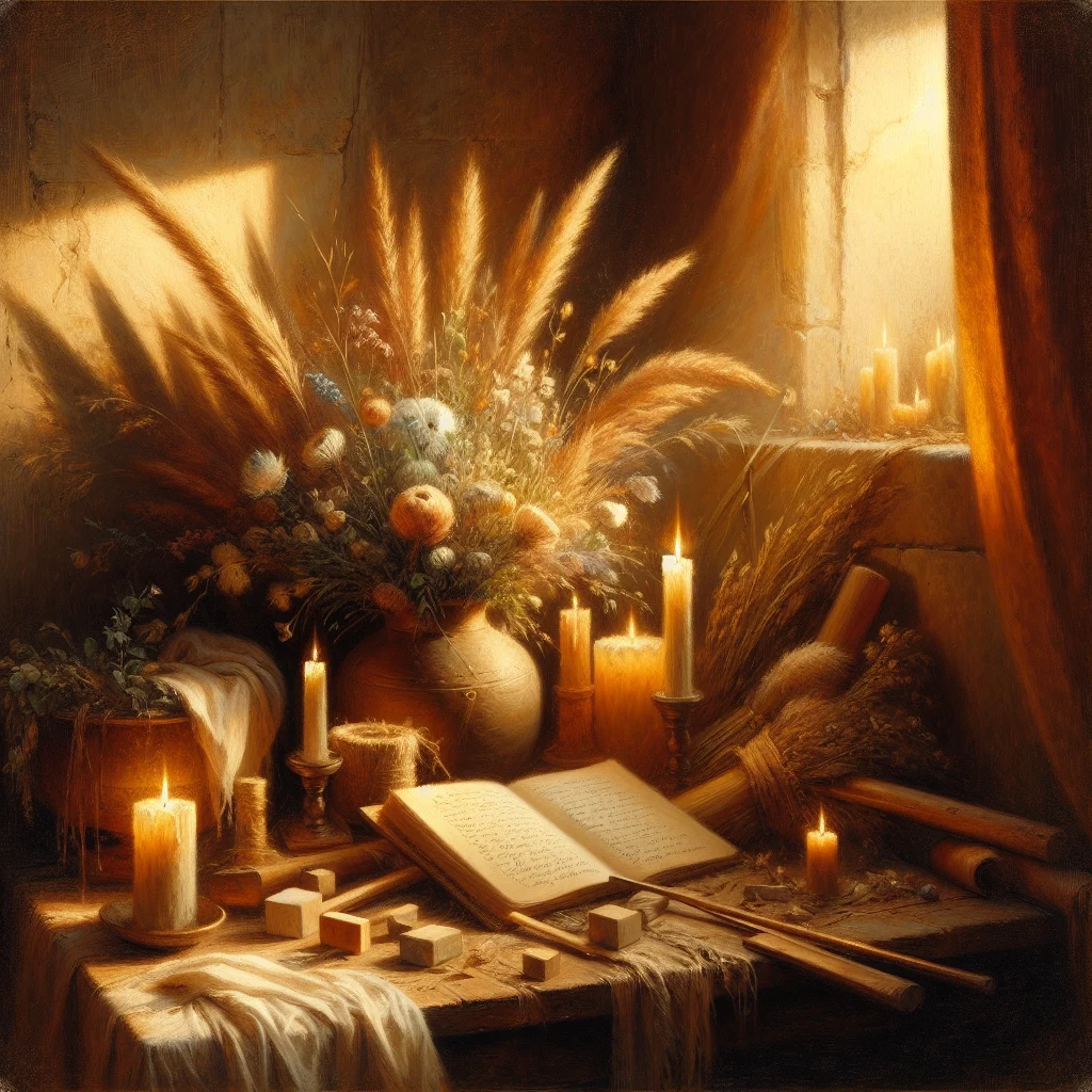 self-love-journal-and-meditation-space Peaceful meditation space with journal showing self-love affirmations and mindfulness practices