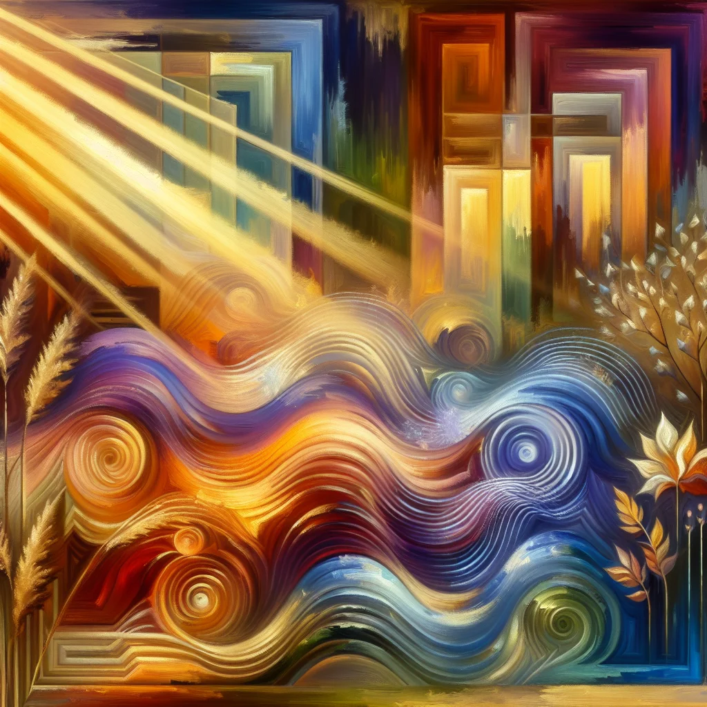 Visual representation of sound healing frequencies showing colorful wave patterns and vibrations used in therapeutic sound healing hz practices