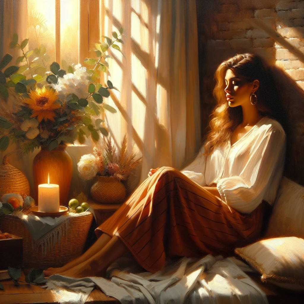 woman-sitting-exhausted-recovery-journey Exhausted woman sitting on couch reflecting on eating disorder recovery burnout