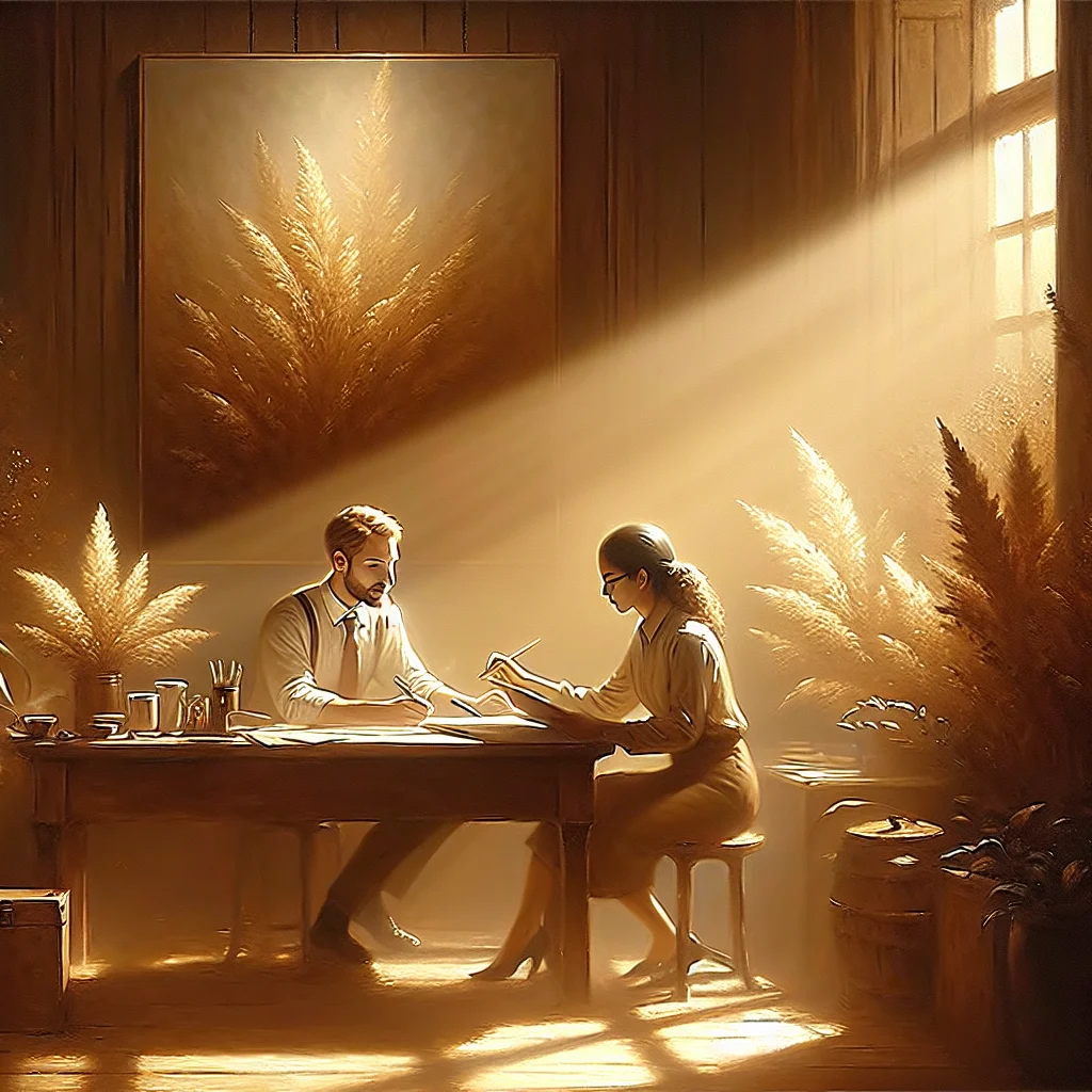 Professional exhibiting emotional balance benefits during collaborative work environment