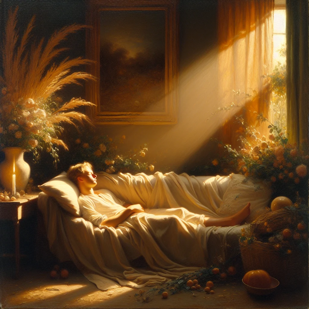 Exhausted neurodivergent person resting in a quiet, sensory-friendly environment showing signs of autistic burnout