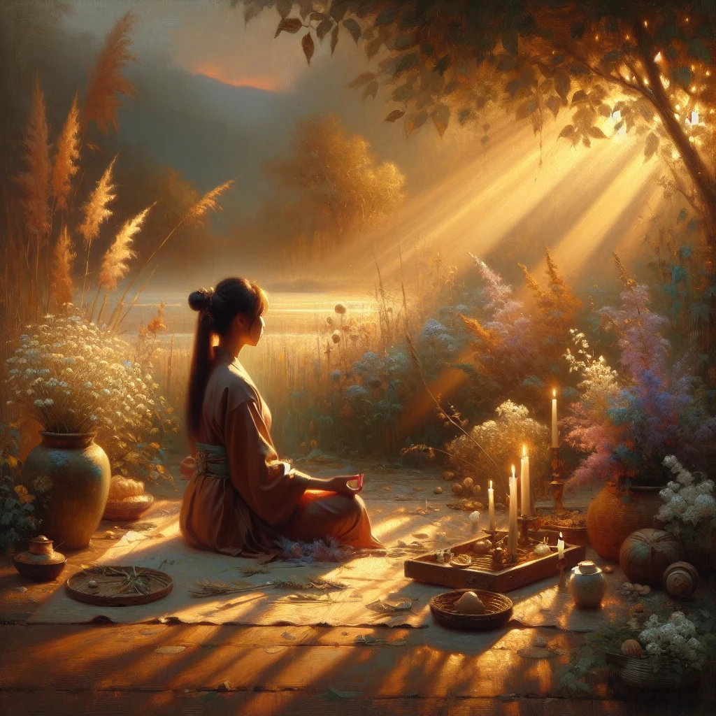 Person engaging in somatic healing practices to release stored emotional trauma from the body through mindful movement and breathwork