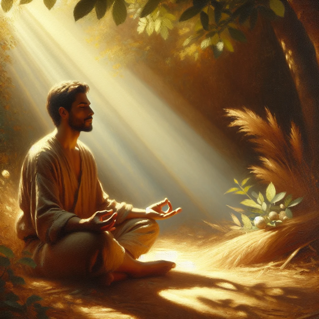 Peaceful meditation scene showing someone practicing mindfulness to restore emotional off balance