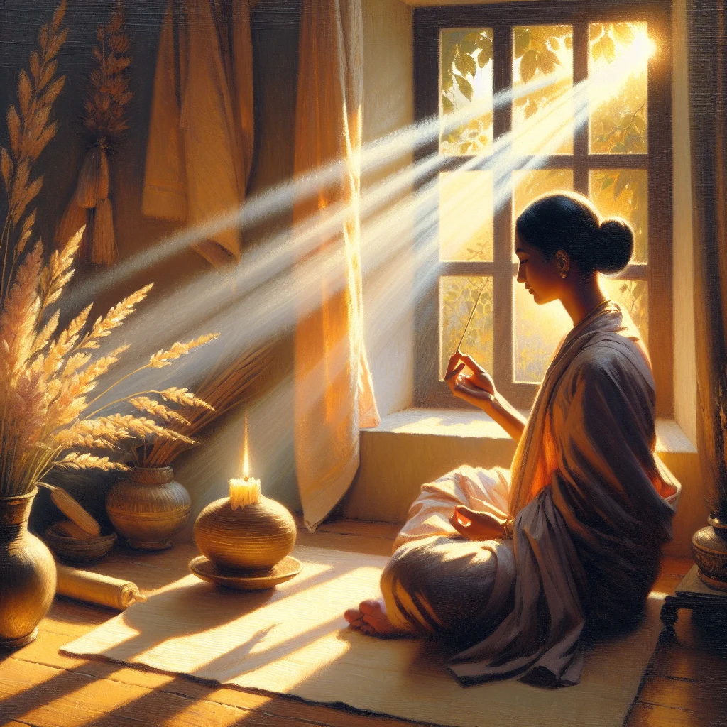Person practicing best morning guided meditation in peaceful natural light with calm atmosphere