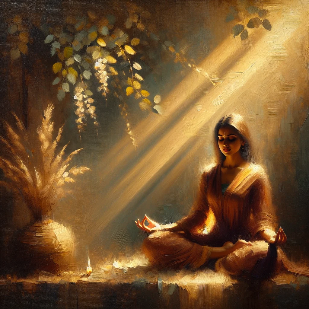 Person practicing mindfulness meditation in natural setting, demonstrating connection between mindfulness and happiness