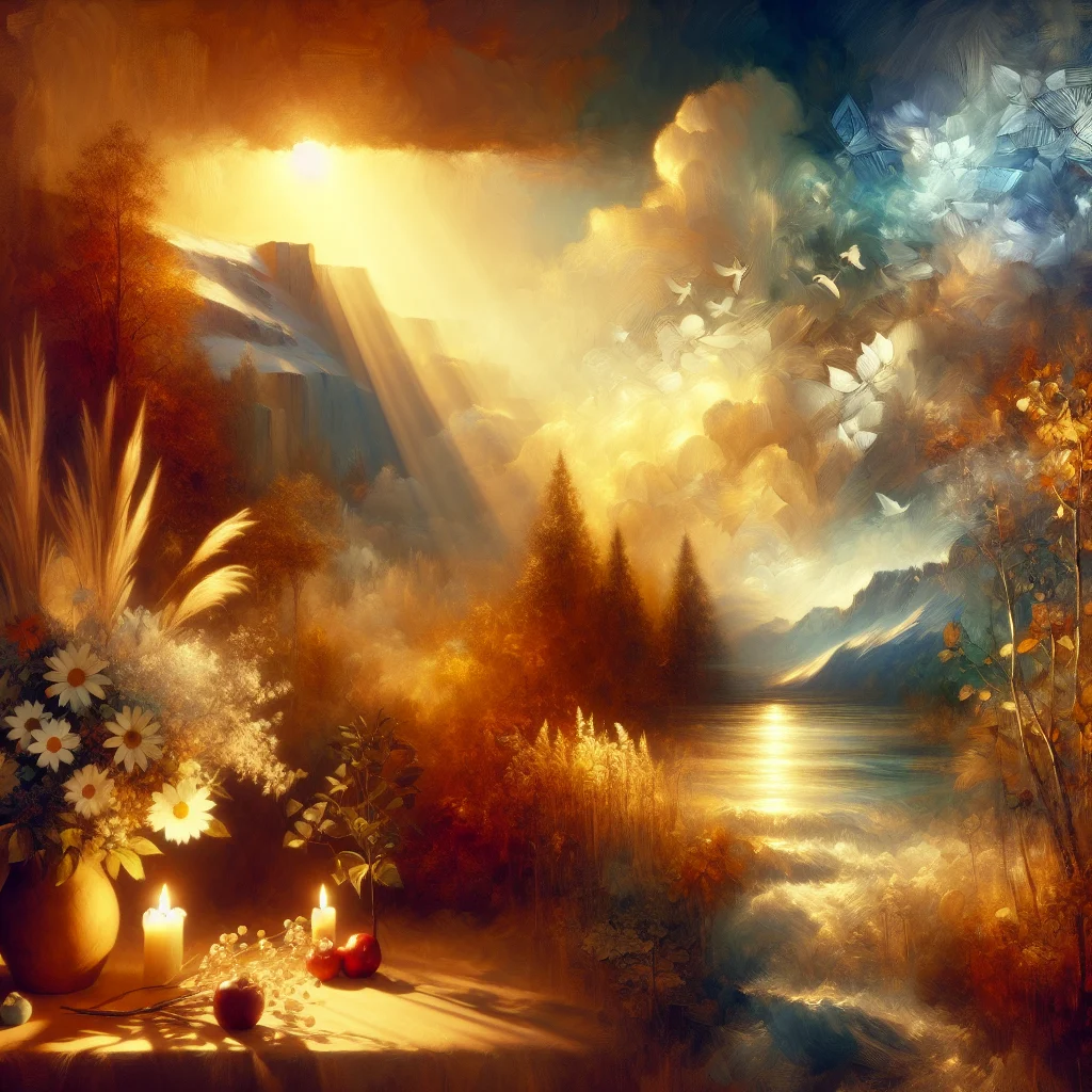 Serene cold visualization meditation scene showing ice crystals and cooling elements for hot flash relief