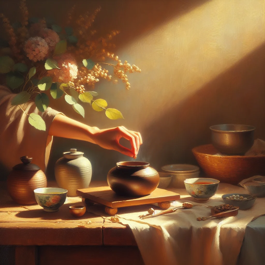 Traditional Korean tea ceremony demonstrating mindful slow living kdrama practices