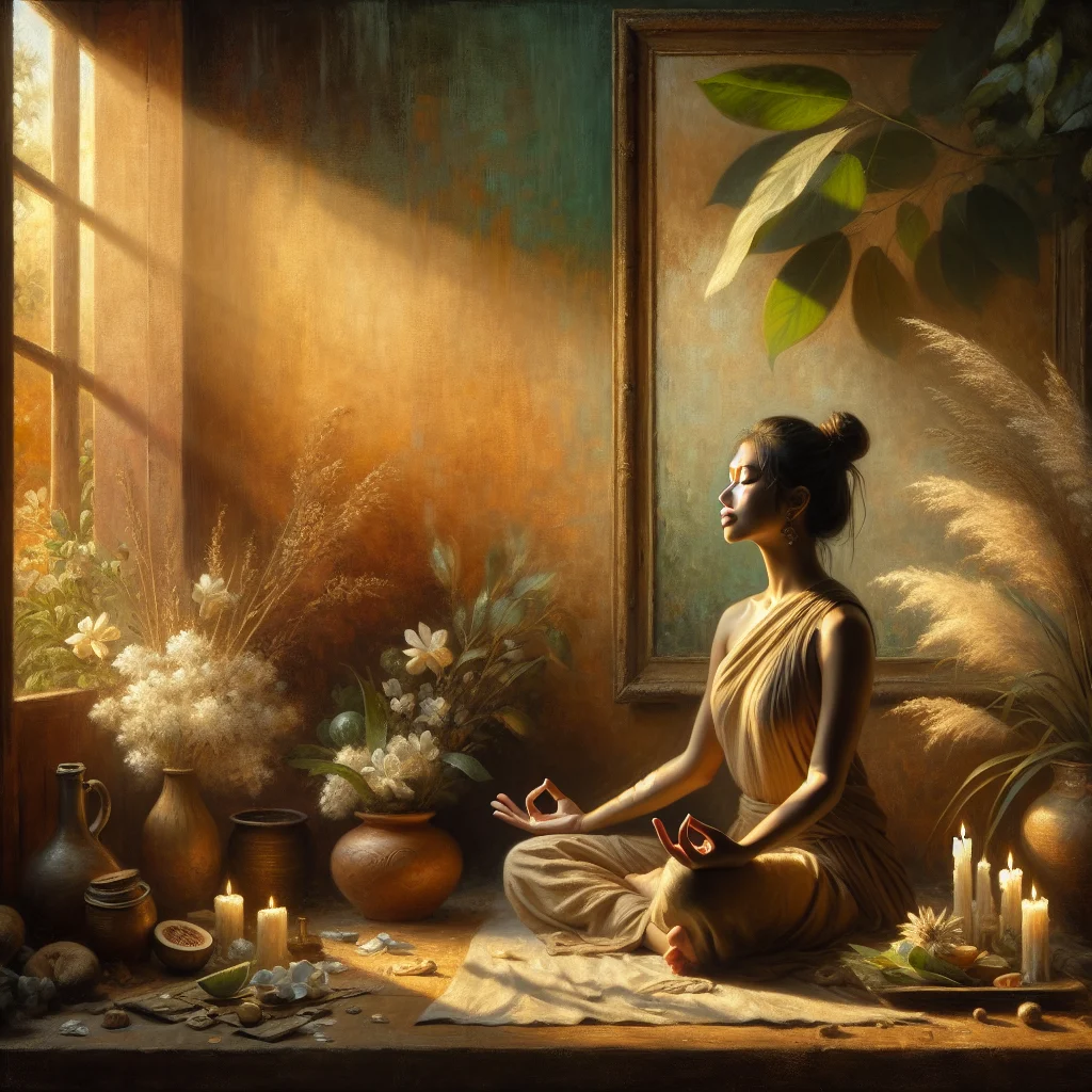 Peaceful meditation practice for managing menopause vasomotor symptoms and improving thermoregulation naturally