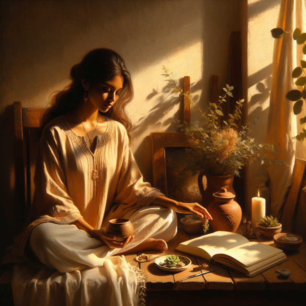 Person enjoying a peaceful morning routine practicing slow living culture with tea and journal