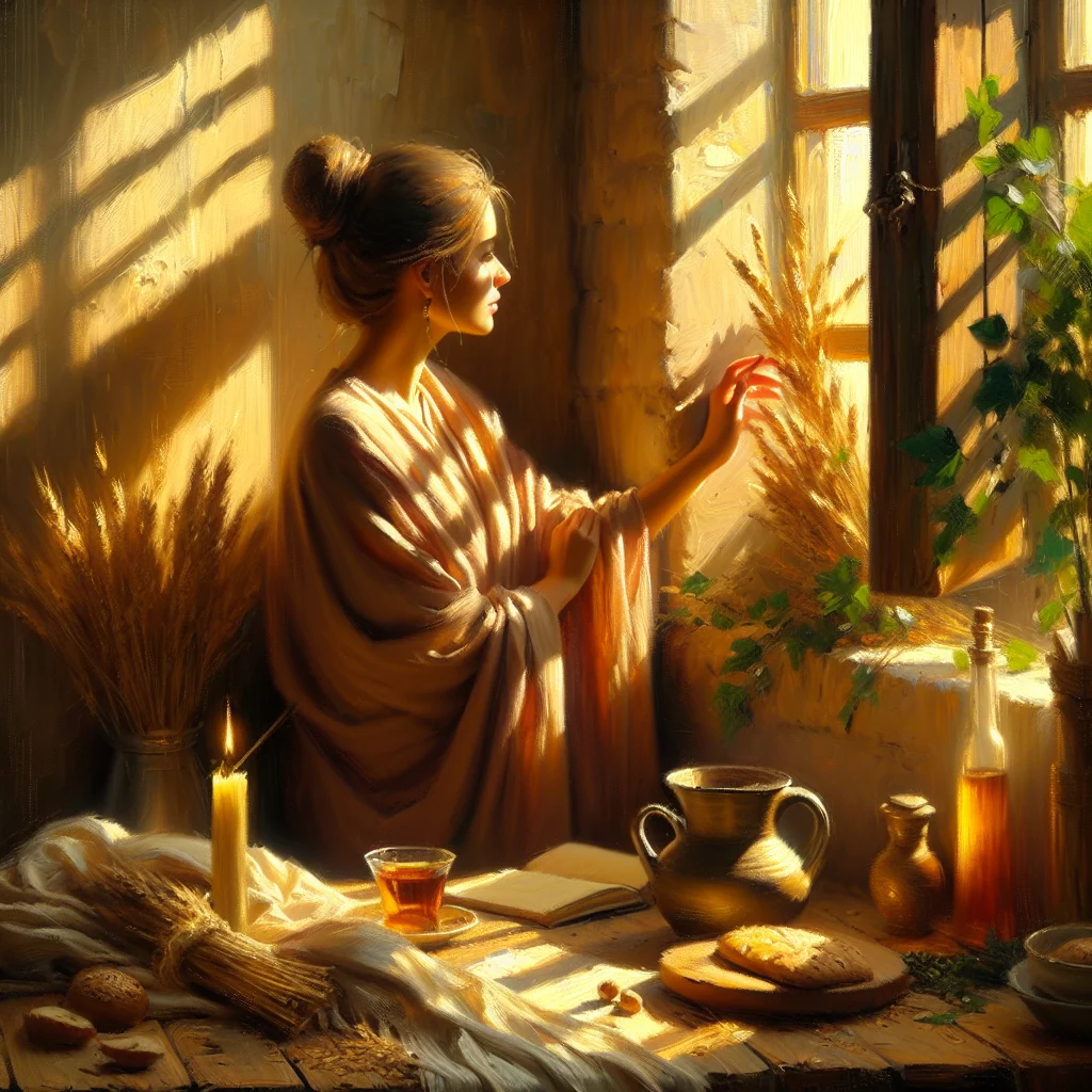 slow-living-peaceful-morning-routine Person enjoying a peaceful morning routine with tea and natural light representing slow living pace