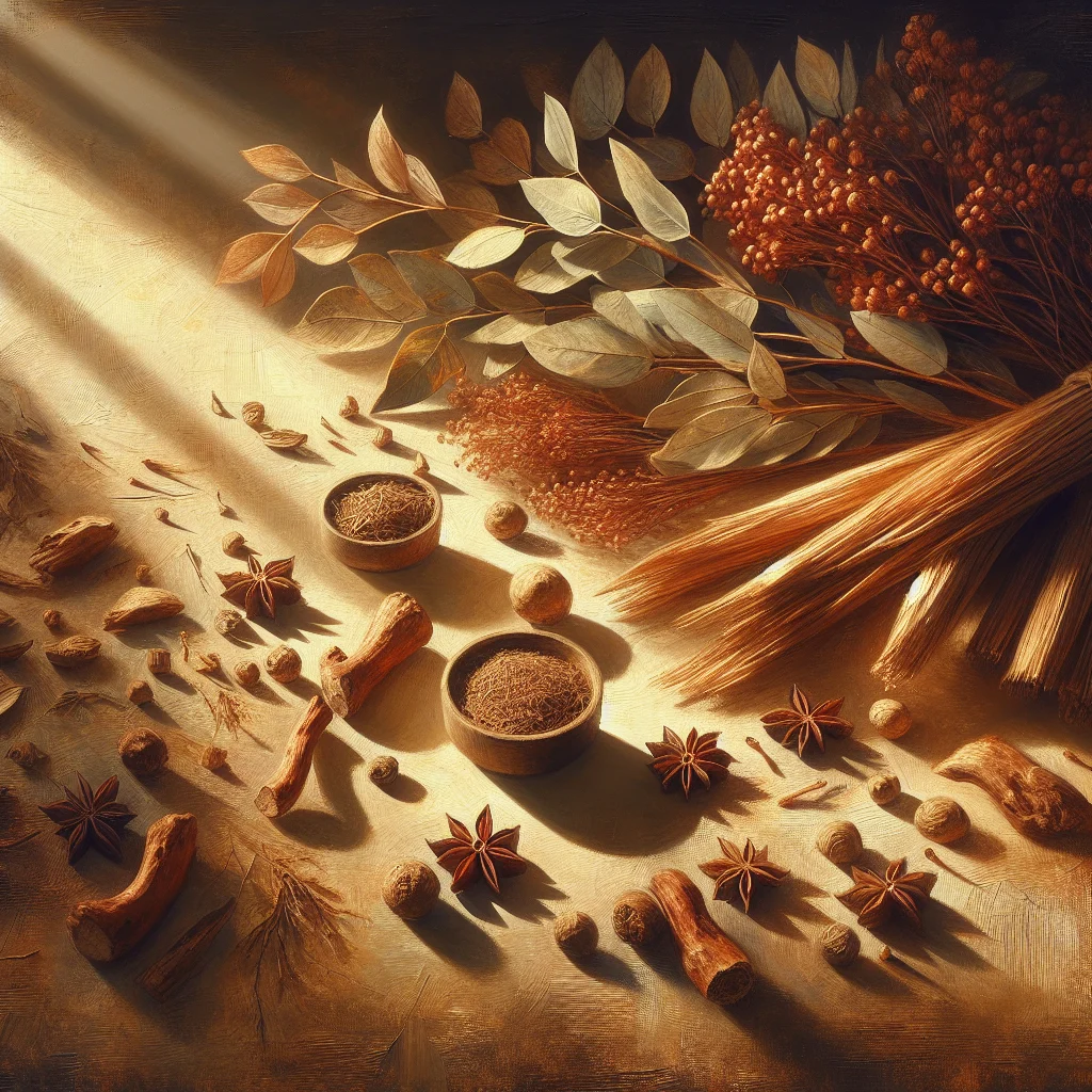 Ashwagandha and rhodiola herbs displayed side by side showing their distinct root structures for cortisol management comparison