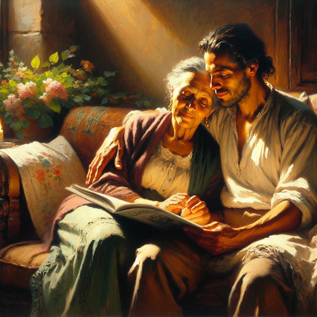 Mature couple sharing an intimate, caring moment together during menopause transition
