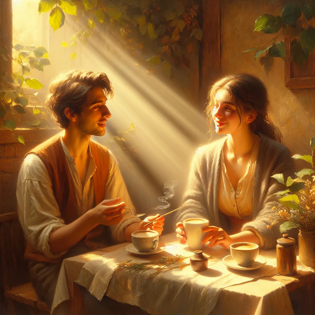 Two friends enjoying coffee together while having a meaningful conversation, demonstrating the power of social connection for stress reduction