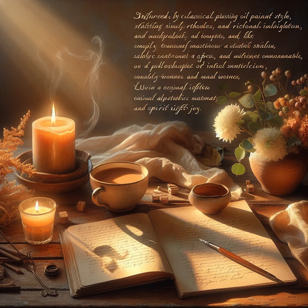 Open journal with imperfect handwriting next to morning coffee representing daily steps to lower perfectionism