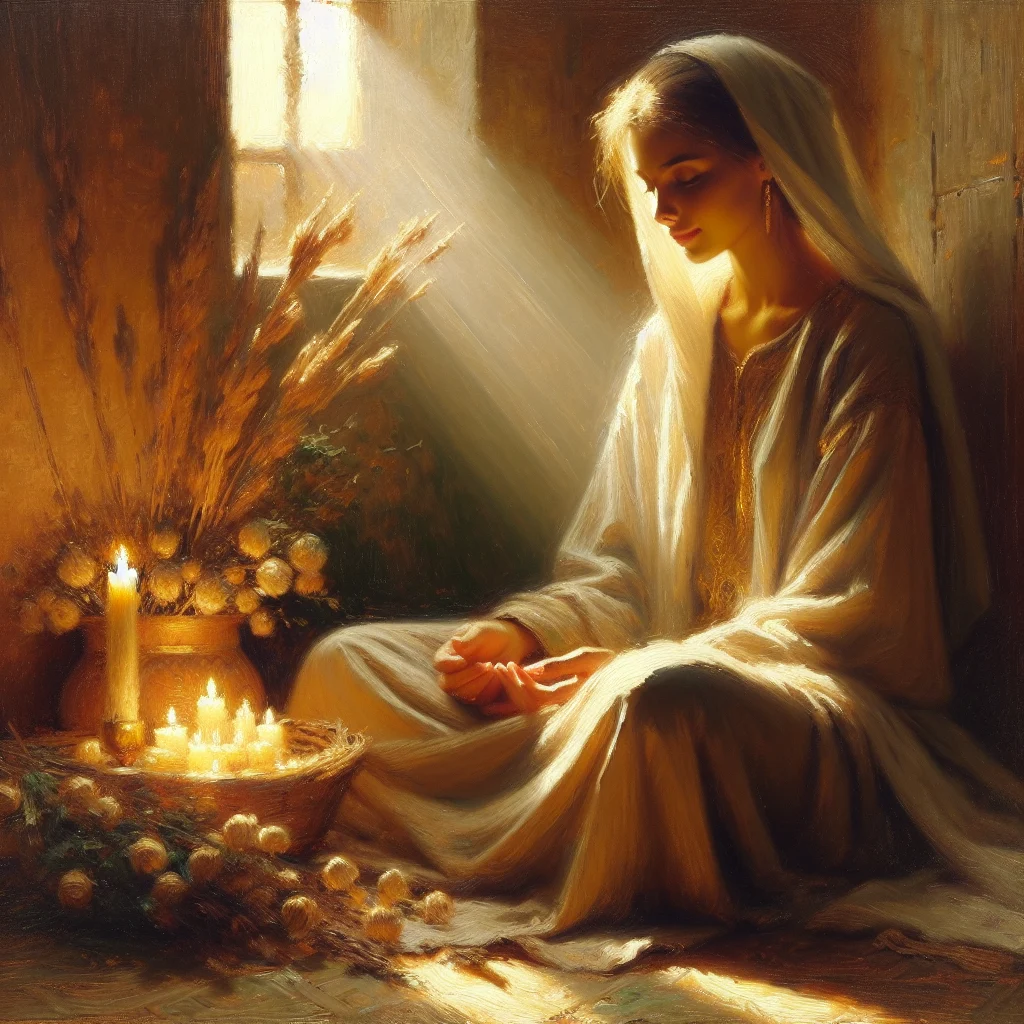 Peaceful woman practicing mindfulness meditation for managing early perimenopause hot flashes in a calm environment