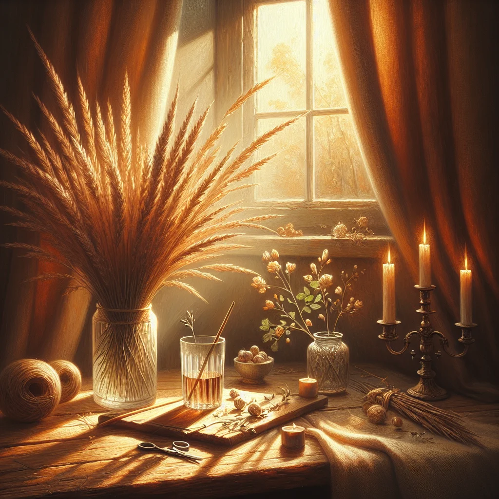 Organized peaceful workspace with plant and natural light showing a calming midday environment to quiet racing thoughts