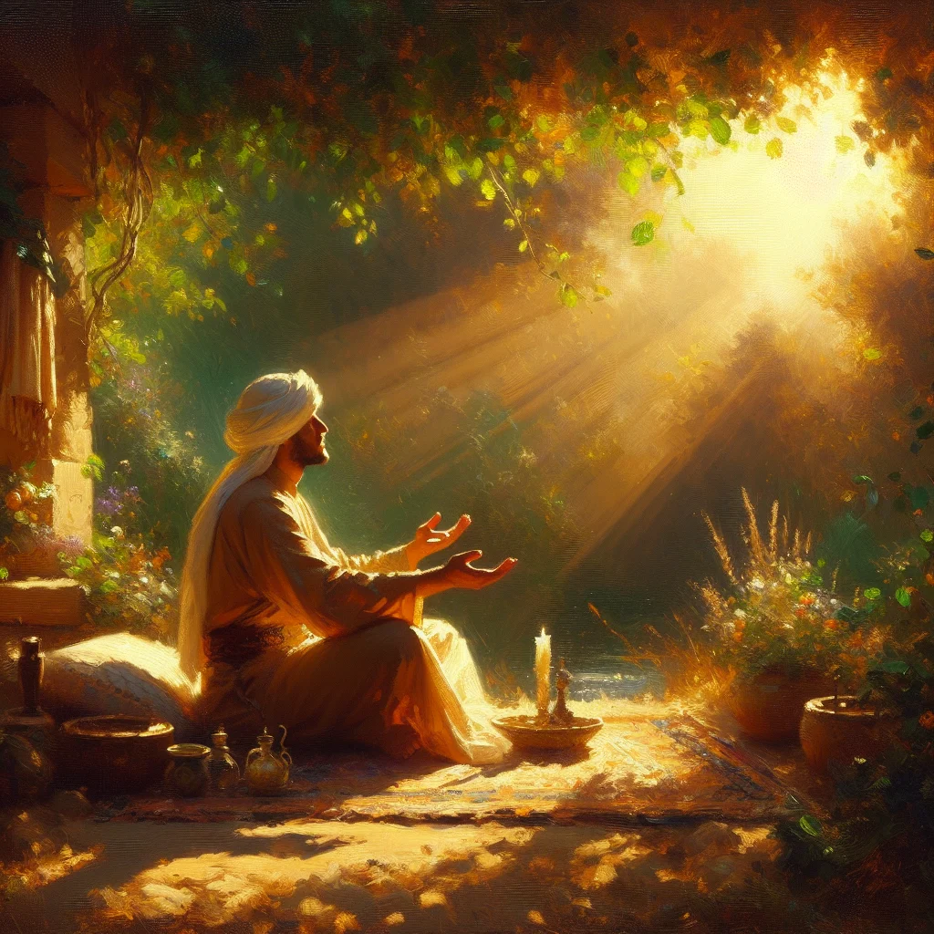 Person practicing deep breathing exercises in a peaceful outdoor setting to naturally reduce cortisol levels