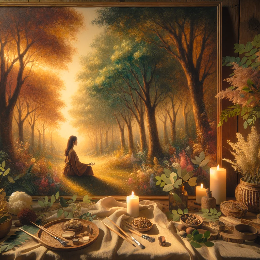 Person practicing mindfulness meditation outdoors to build mental resilience naturally