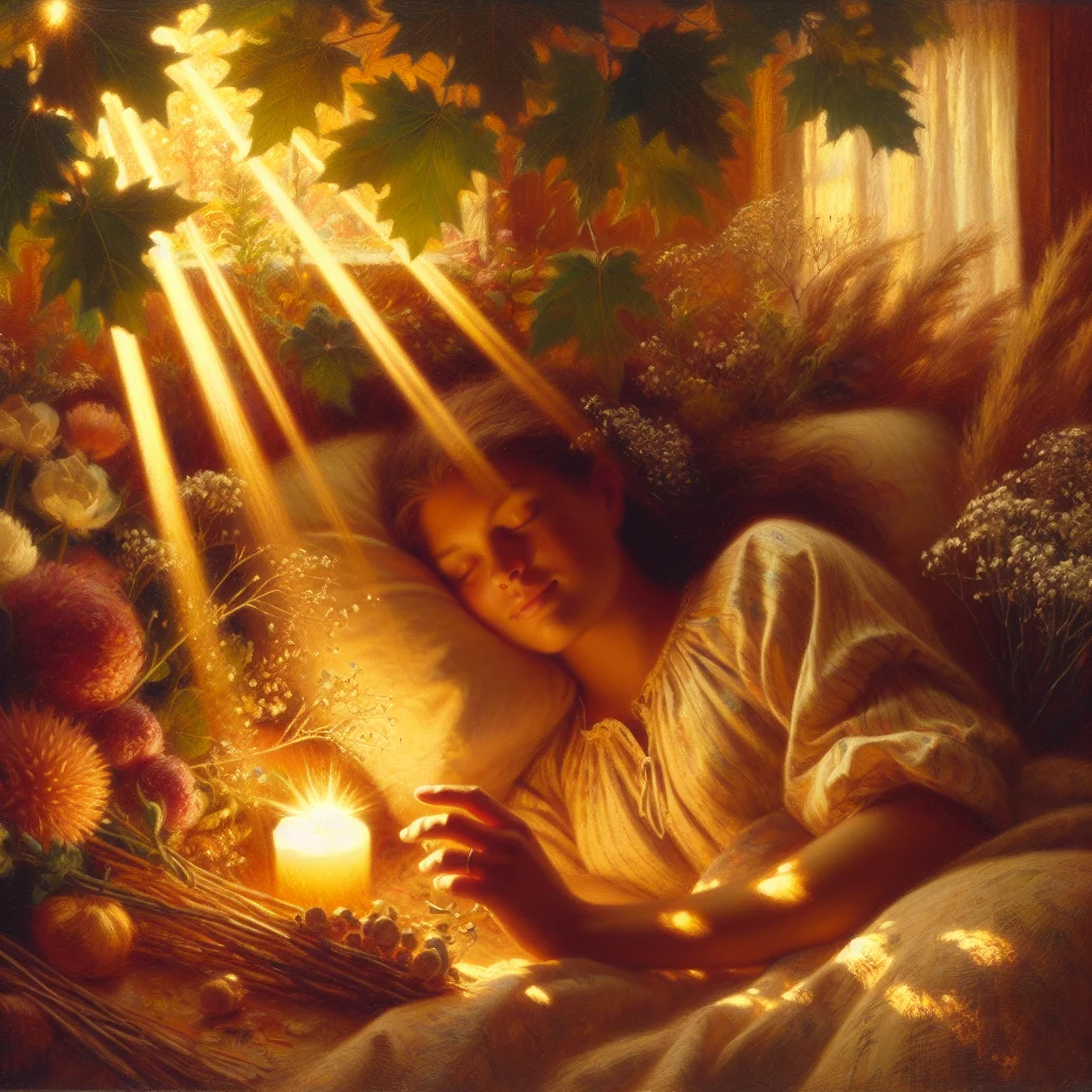 Woman lying in bed practicing progressive muscle relaxation for better sleep during menopause