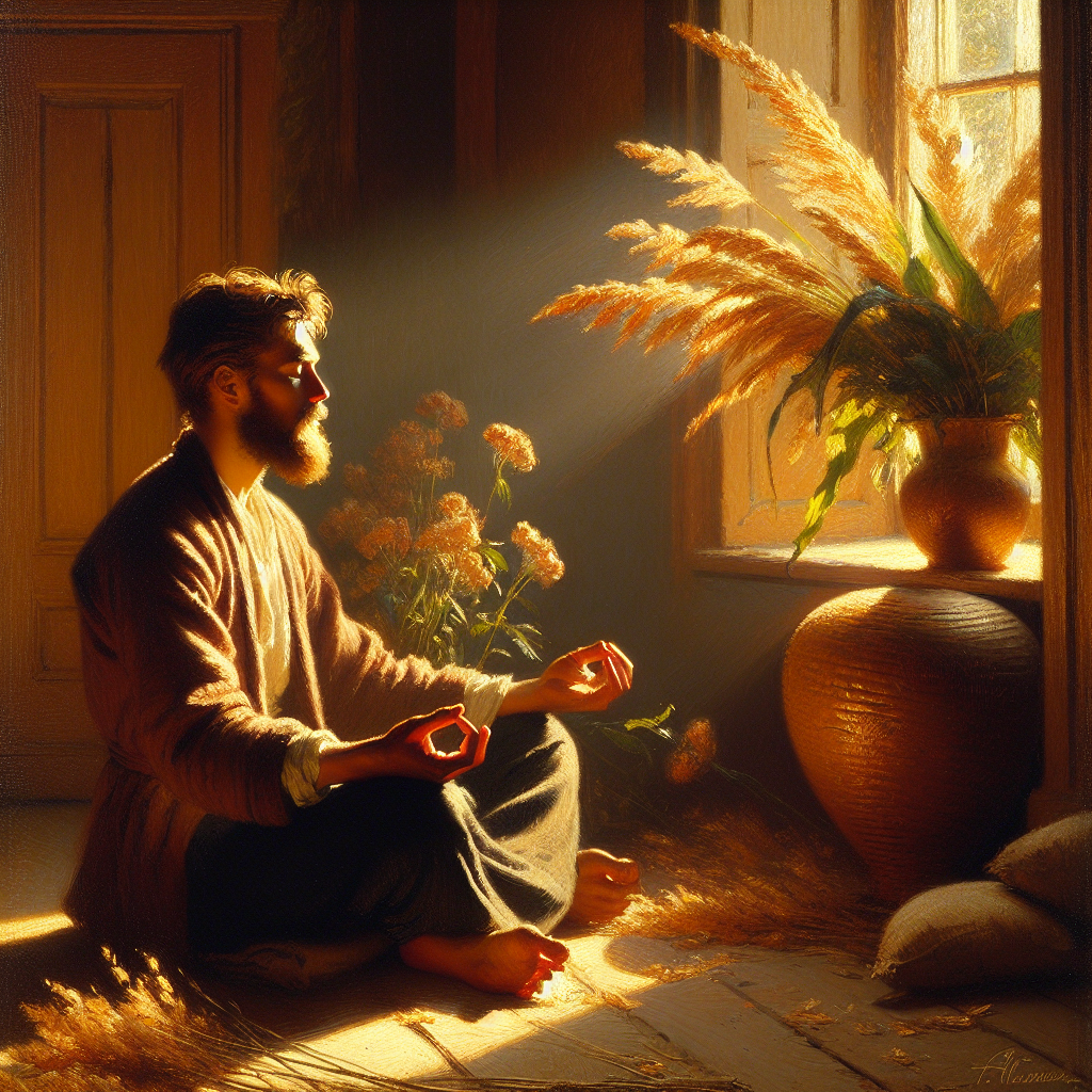 person-practicing-mindfulness-breathing-exercise Person practicing mindfulness and breathing techniques to manage relationship anxiety