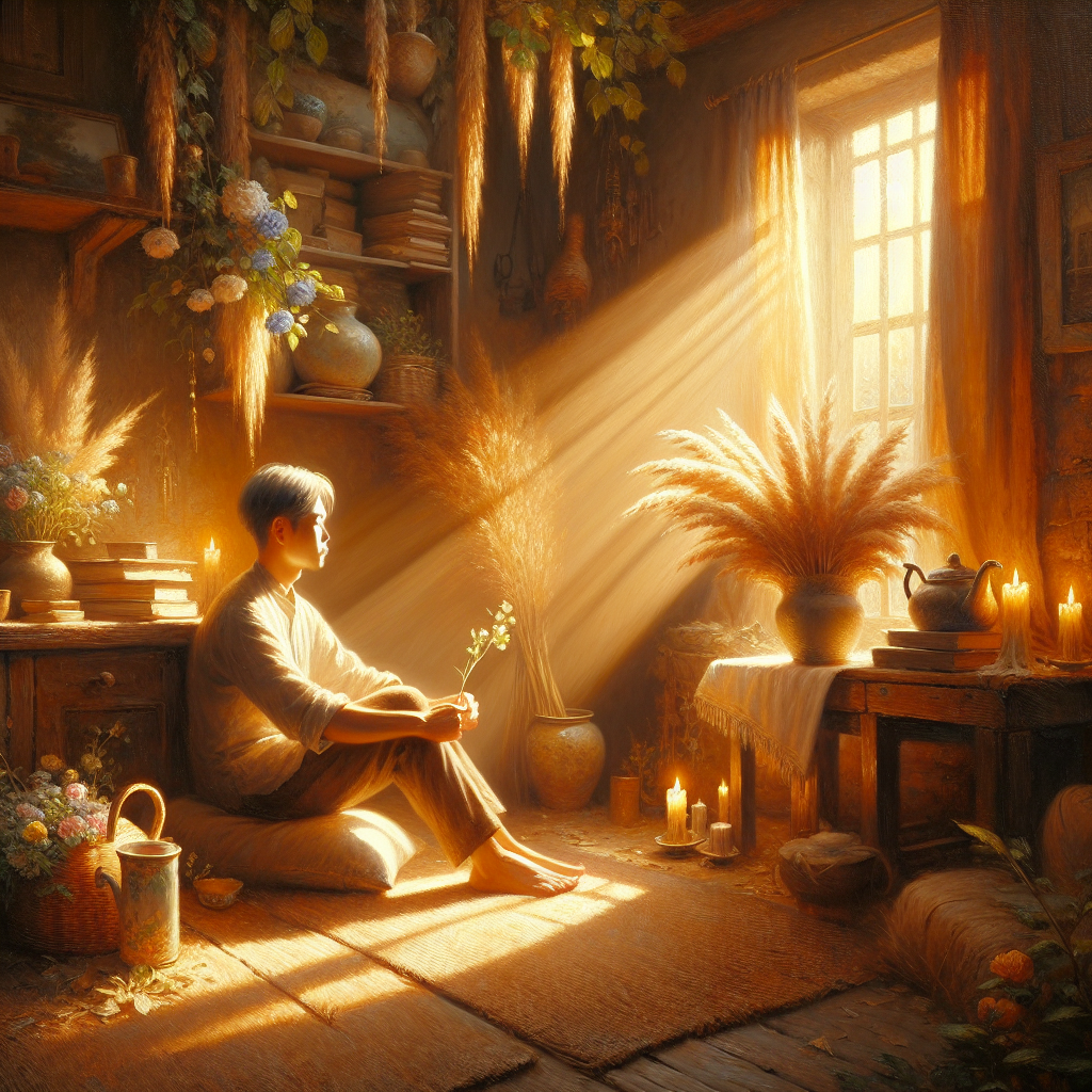 person-sitting-peacefully-in-cozy-room-alone Person sitting peacefully alone in a cozy room practicing abandonment wound healing techniques